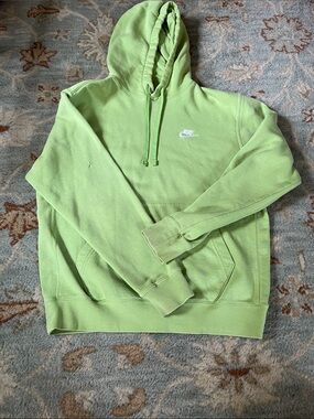 Nike Green Hooded Pullover with White Swoosh